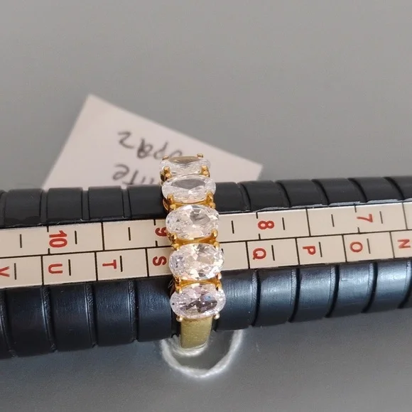 Genuine White Topaz Ring - Picture 3 of 9